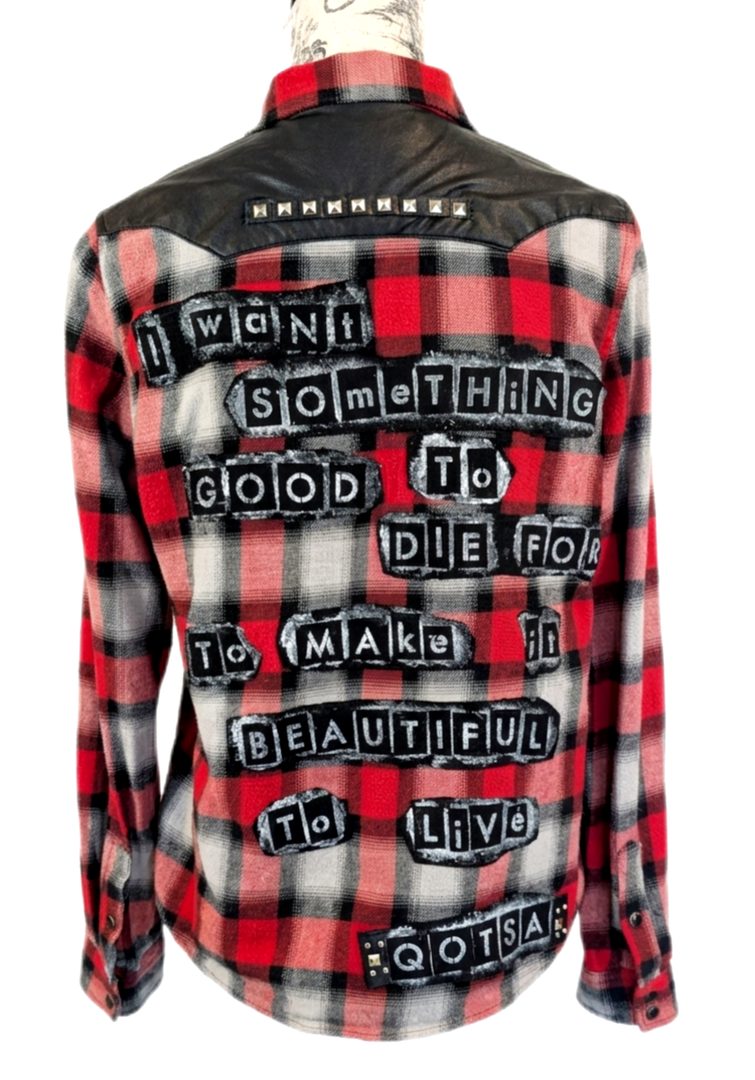 QOTSA lyrics Flannel- womens S/M