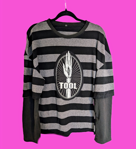 Gender neutral TOOL reworked top-mens L/ womens XL