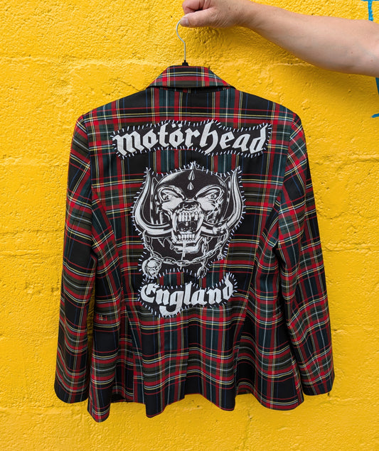 Womens plaid Motörhead metal blazer - size L