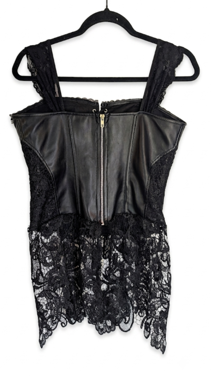 The MAIDEN corset top with lace- womens MED ( see measurements)