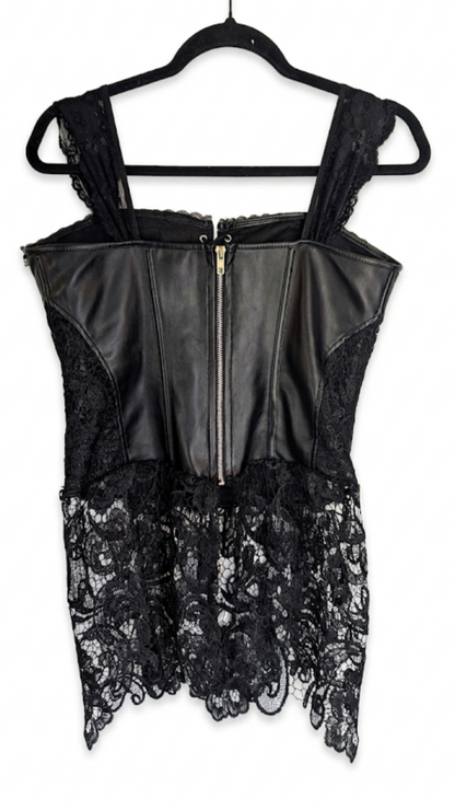 The MAIDEN corset top with lace- womens MED ( see measurements)