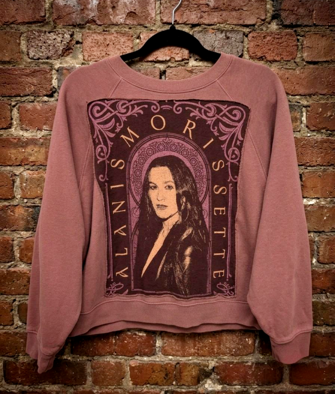Womens upcycled ALANIS sweatshirt - size MED