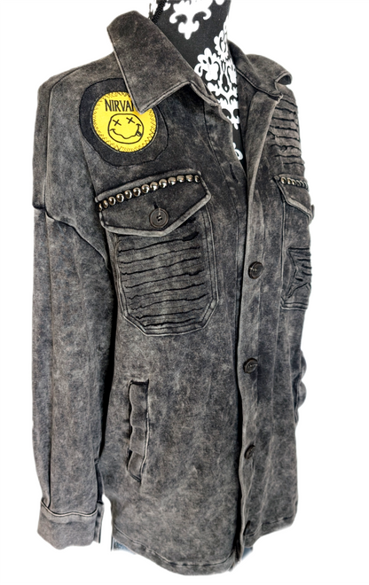 Nirvana Live at Reading Sweatshirt/ Shacket- womens M/L