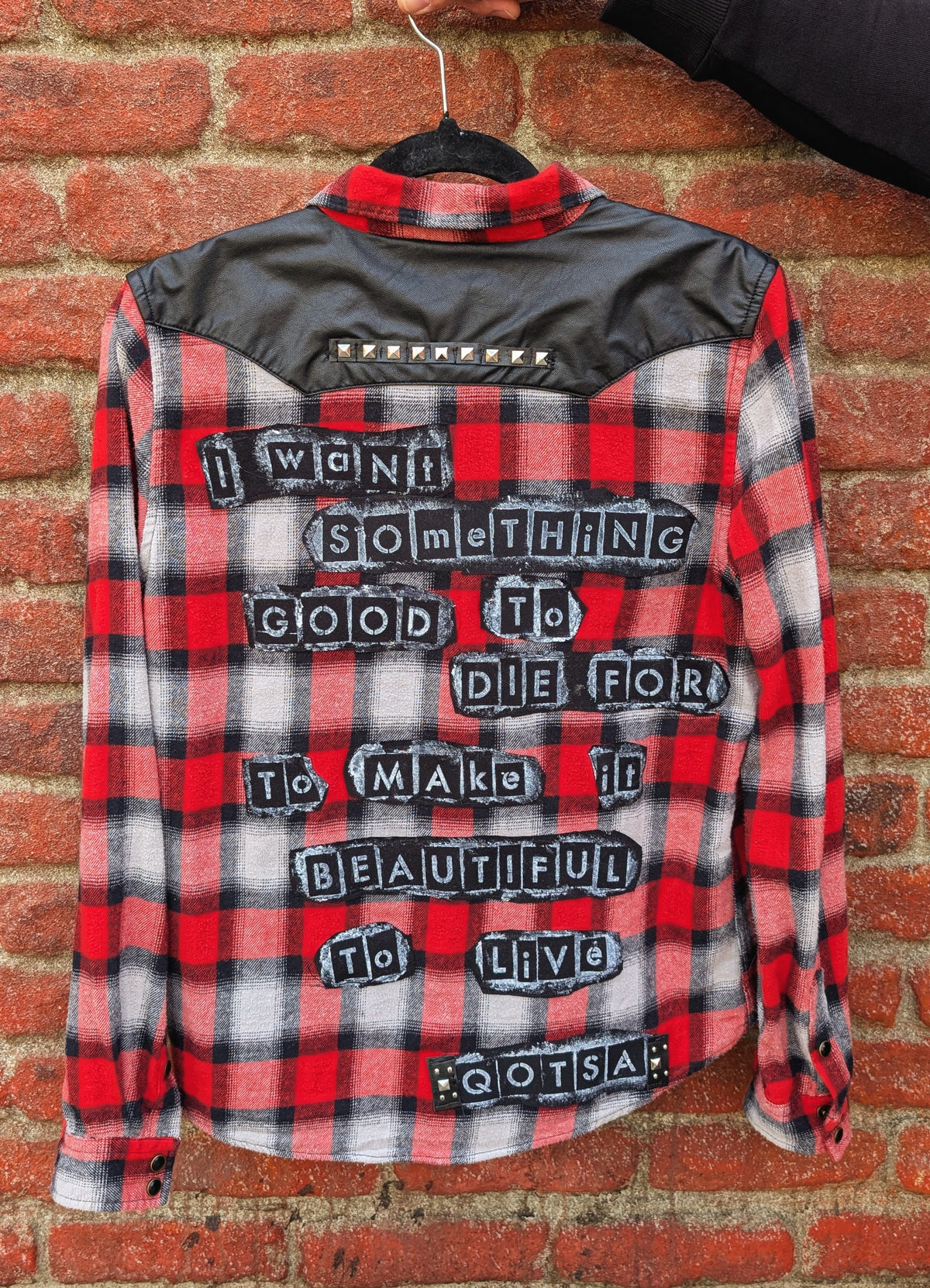 QOTSA lyrics Flannel- womens S/M