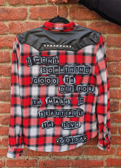 QOTSA lyrics Flannel- womens S/M