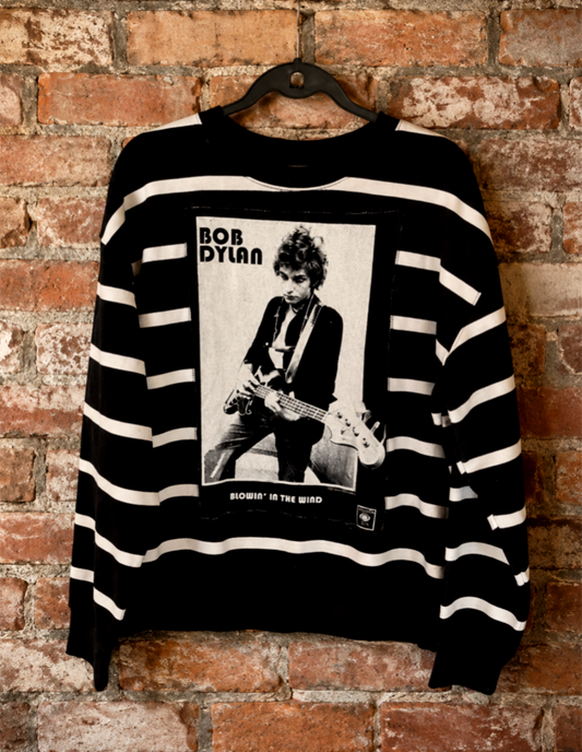 Womens Bob Dylan striped sweatshirt- XL