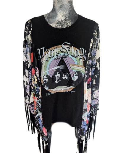 Pink Floyd/ Flower fringed Rockimono