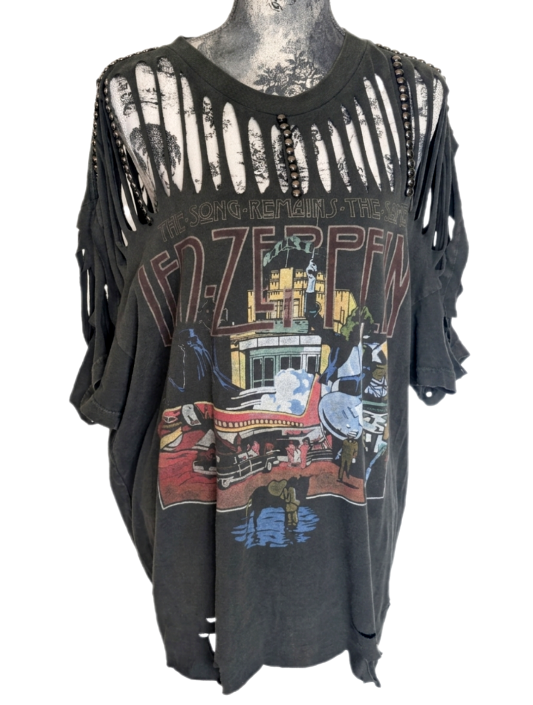 Distressed LED ZEPPELIN super soft tee- XXL