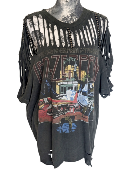Distressed LED ZEPPELIN super soft tee- XXL
