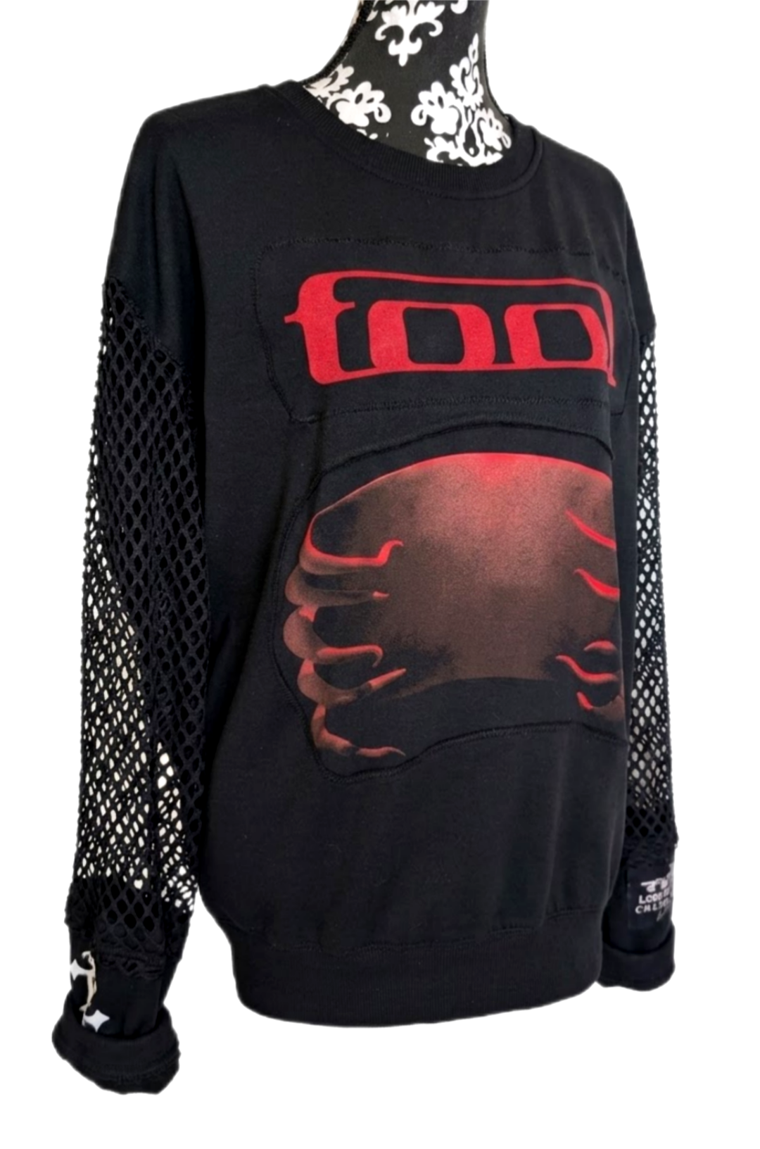 Womens TOOL sweatshirt with mesh sleeves - size XL