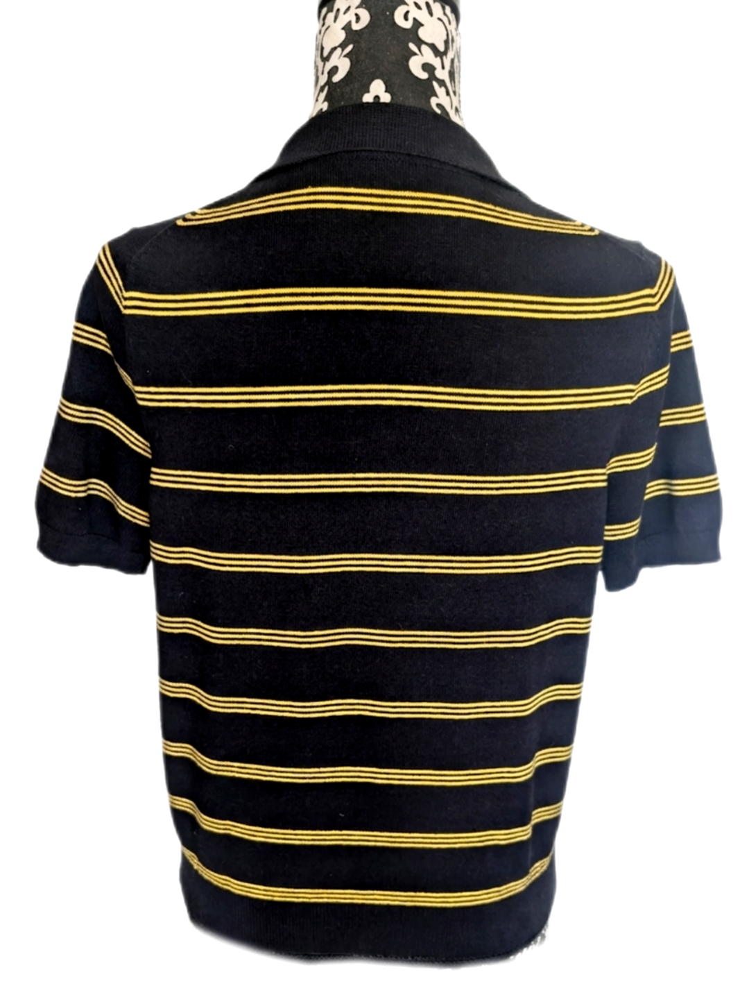 Womens striped collared NIRVANA sweater/ top- MED