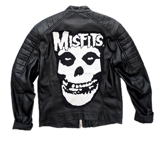 CUSTOM misfits Leather rock jacket