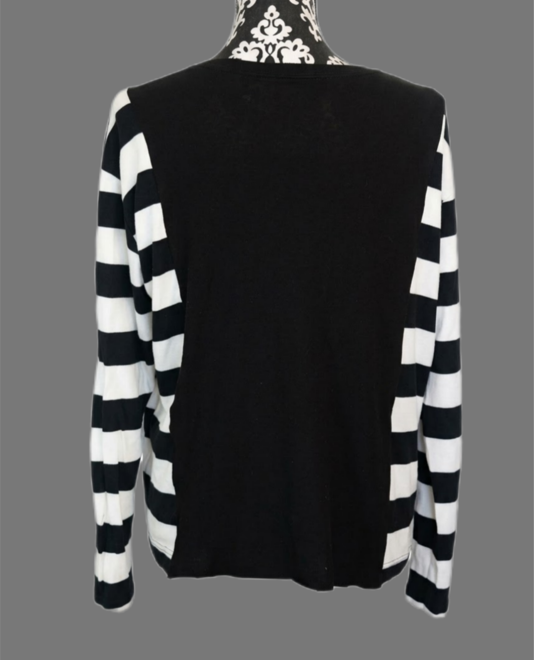 Johnny Cash with stripes shirt- size women's XL