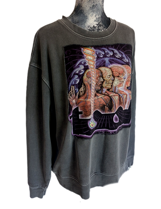 TOOL Lateralus sweatshirt with vintage TOOL patch- men's L womens XL