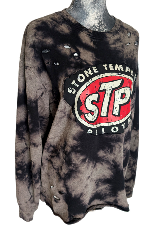 Gender Neutral STP distressed sweatshirt -Mens M/ womens L