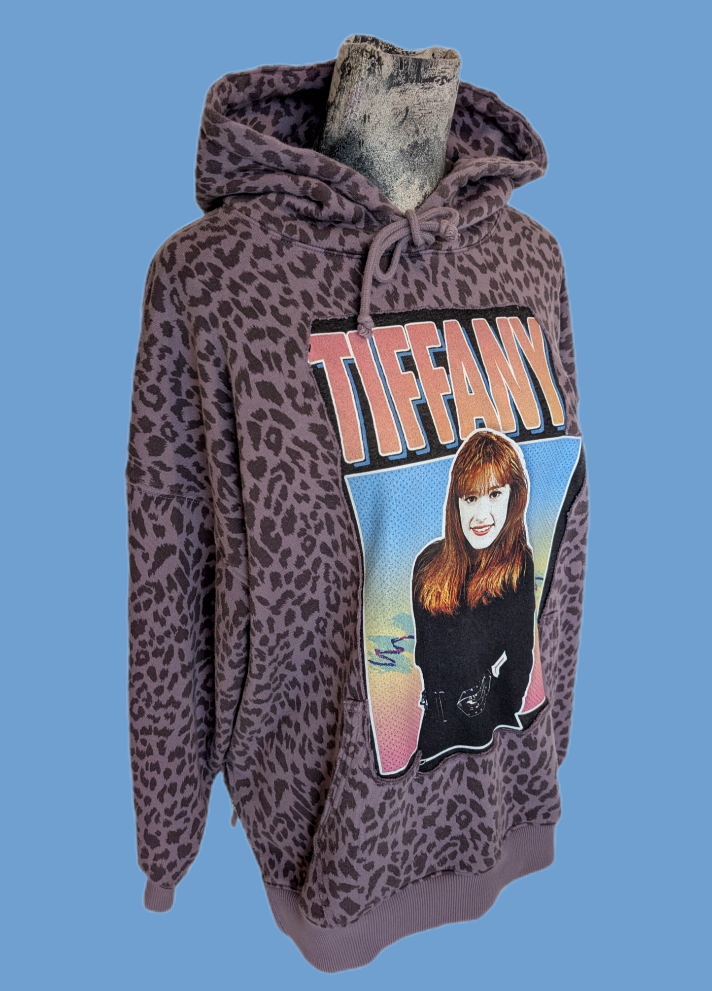 Womens TIFFANY leopard print Hoodie- size MEDIUM