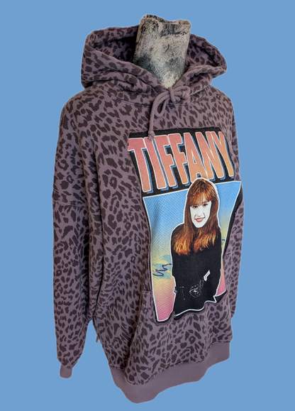 Womens TIFFANY leopard print Hoodie- size MEDIUM