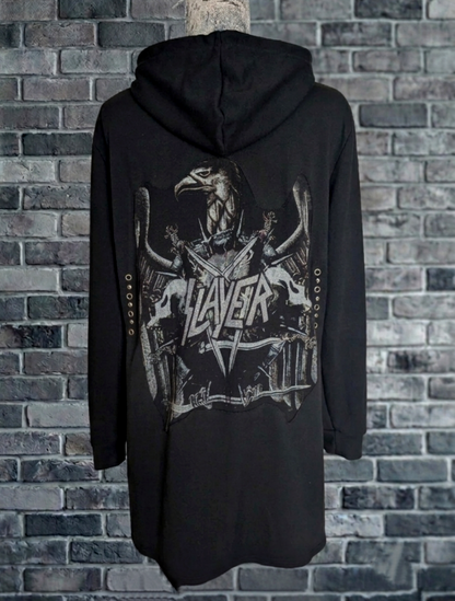 Womens SLAYER reworked Hoodie Dress- size L-XL fit