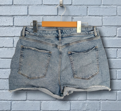 Womens denim shirt with ACDC sequin patch- size size 31 size 10