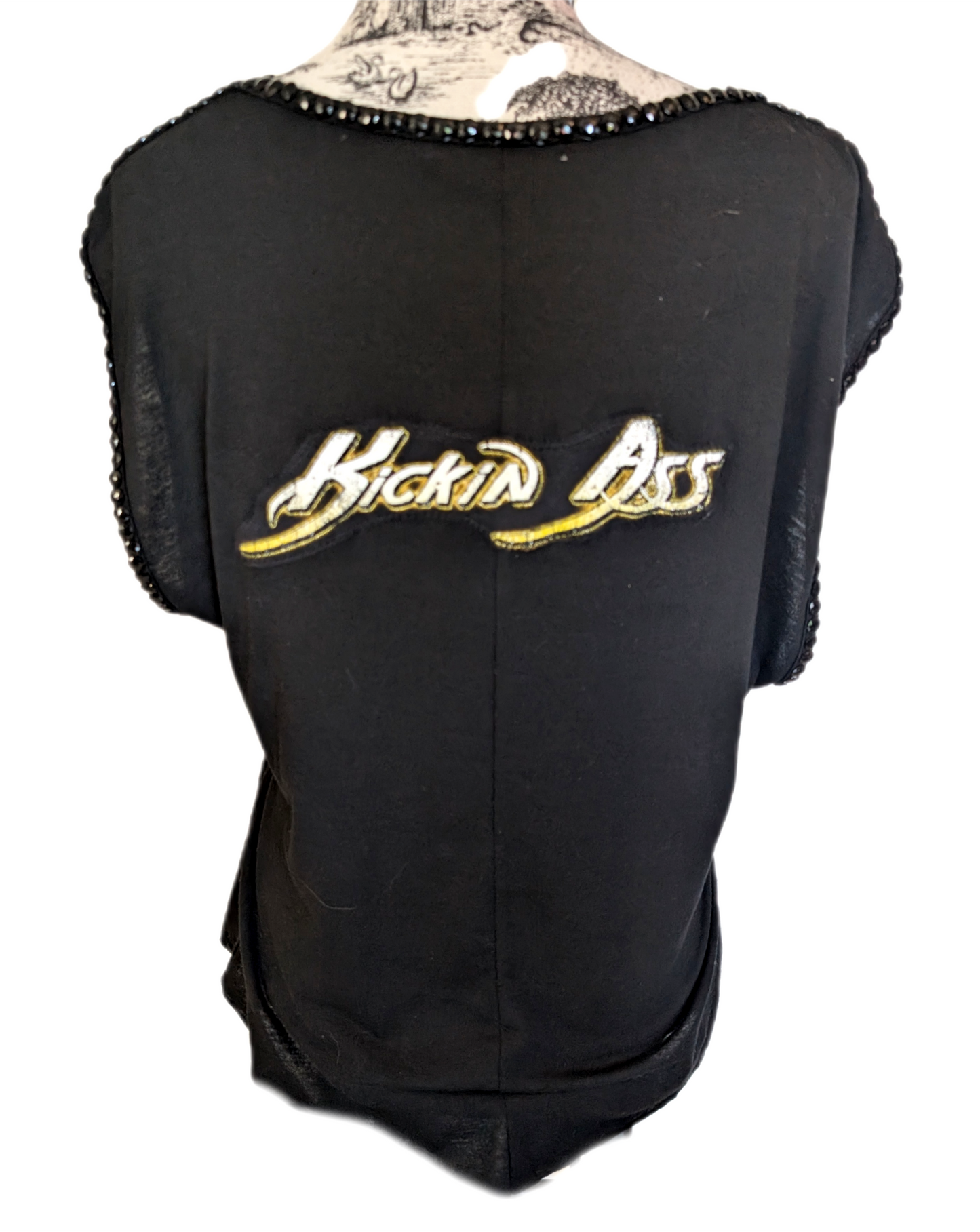 Womens reworked POISON  top-size XL