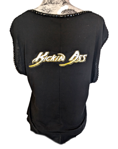 Womens reworked POISON  top-size XL