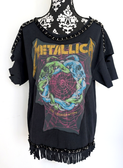 Womens Metallica The Struggle Within distressed Sweatshirt- size Large