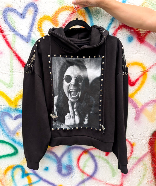 OZZY reworked Hoodie-Womens Large