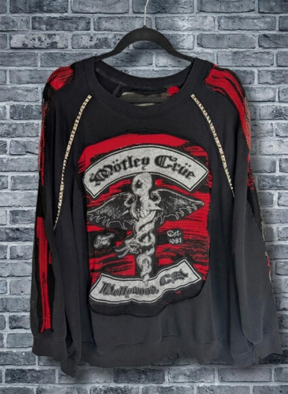 Womens Motley Crue reworked sweatshirt - size XL