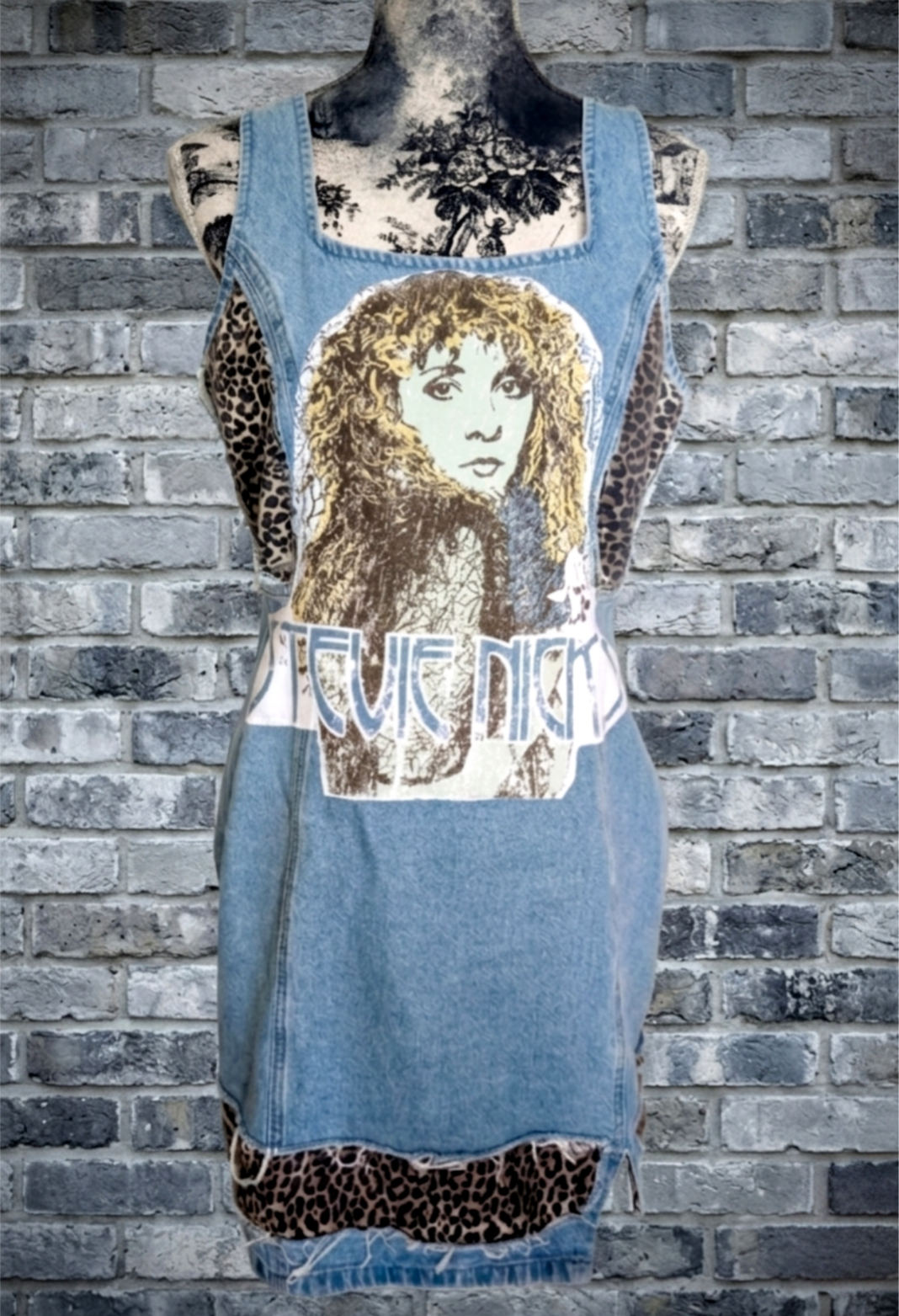 Womens STEVIE NICKS denim Dress- size L/10