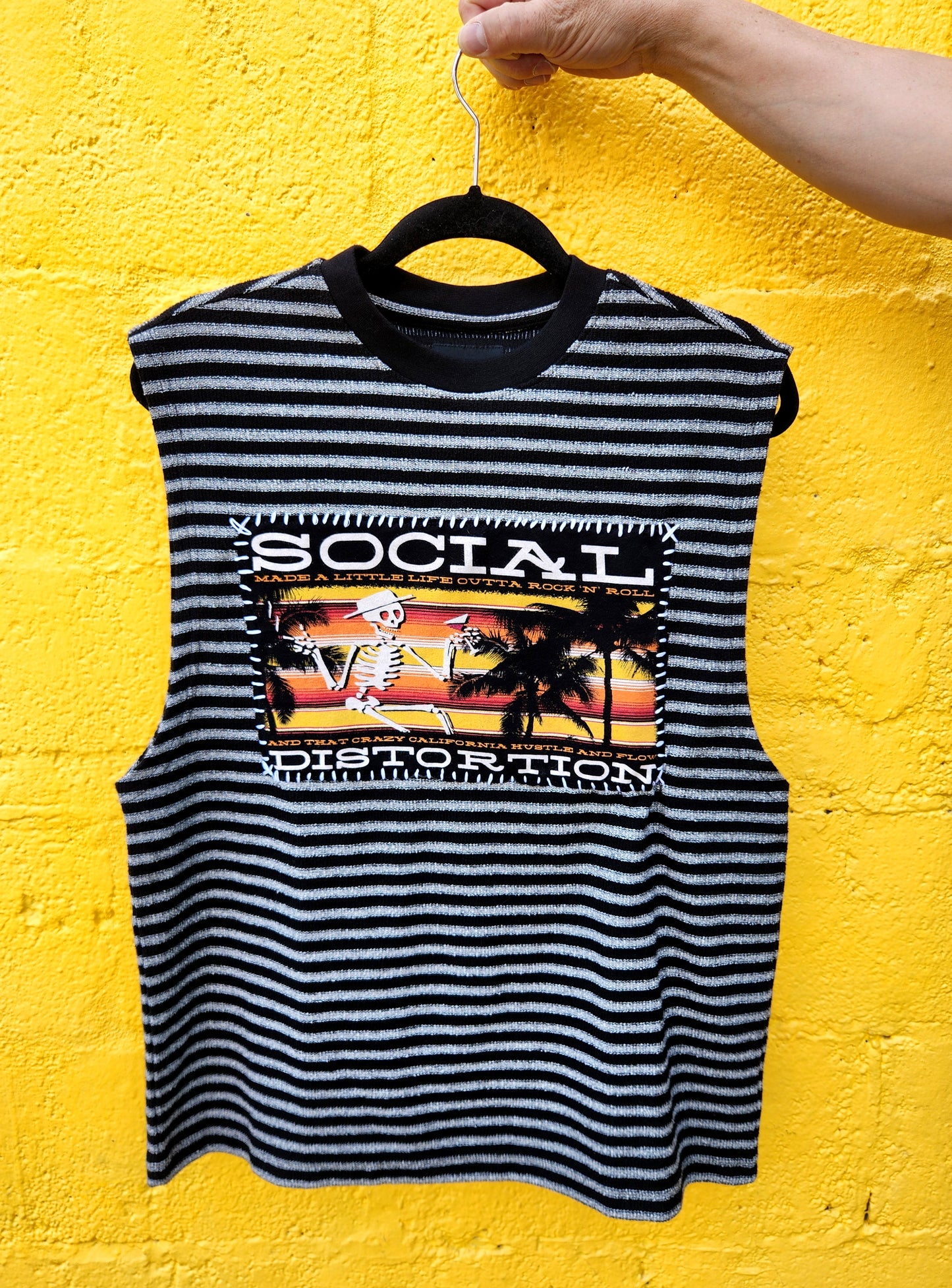 Gender neutral reworked Social Distortion tank- men's Med/ womens L
