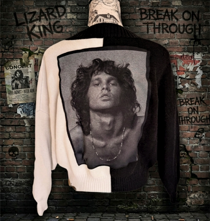 Womens The Doors split sweater with back graphics - size S/ M