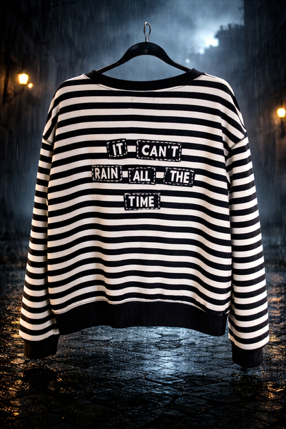 THE CROW striped sweatshirt- womens Large