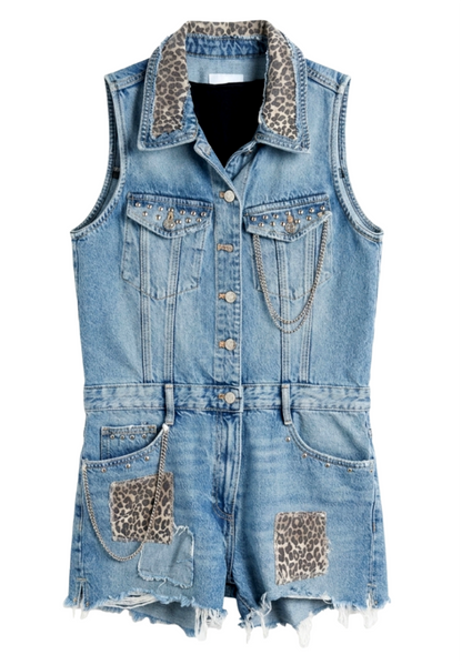Womens NIRVANA denim romper- size L