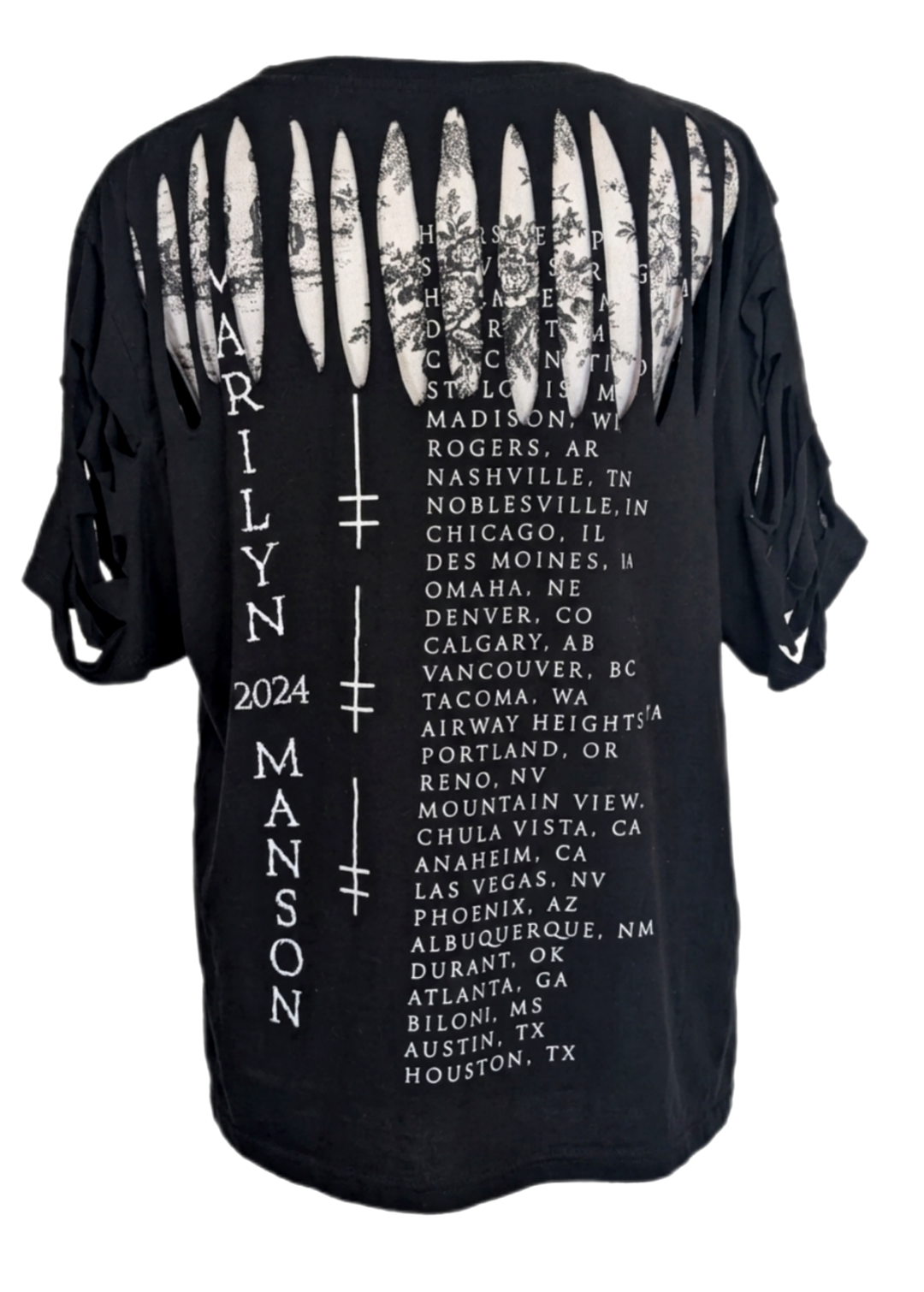 Womens distressed Marilyn Manson tee size XL