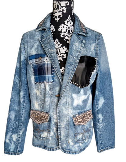 Womens Nirvana denim blazer jacket- M/L