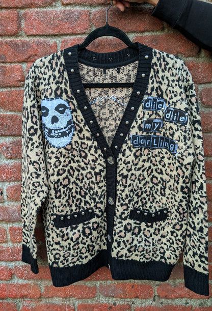 Womens MISFITS Leopard cardigan- size Medium