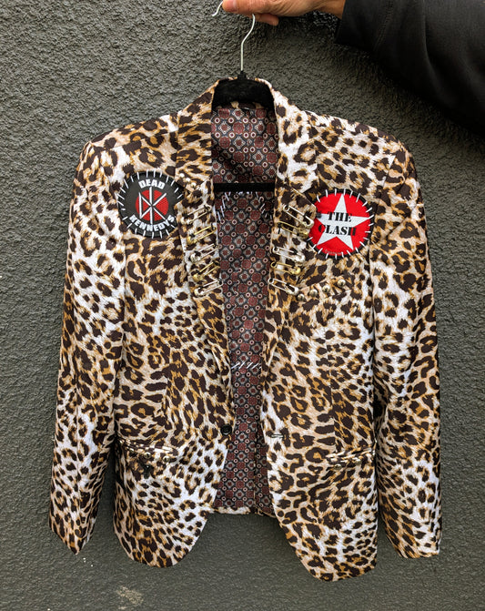 Womens Misfits Leopard blazer jacket- size MED/ Large fit