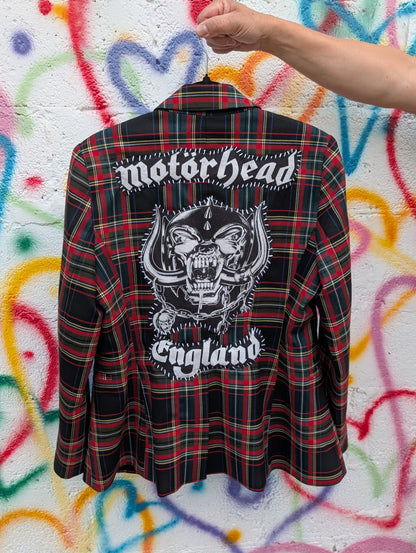 Womens plaid Motörhead metal blazer - size L