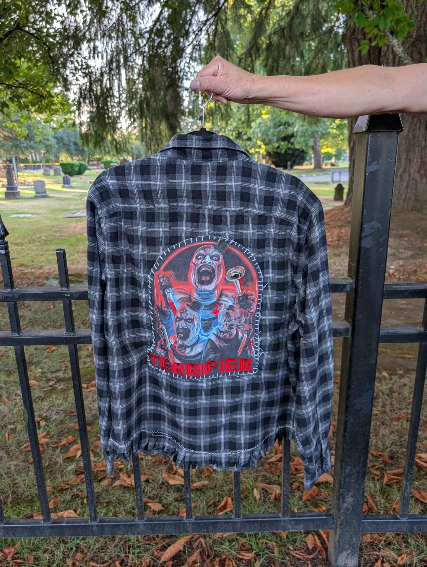 Terrifier patches Flannel- gender neutral L