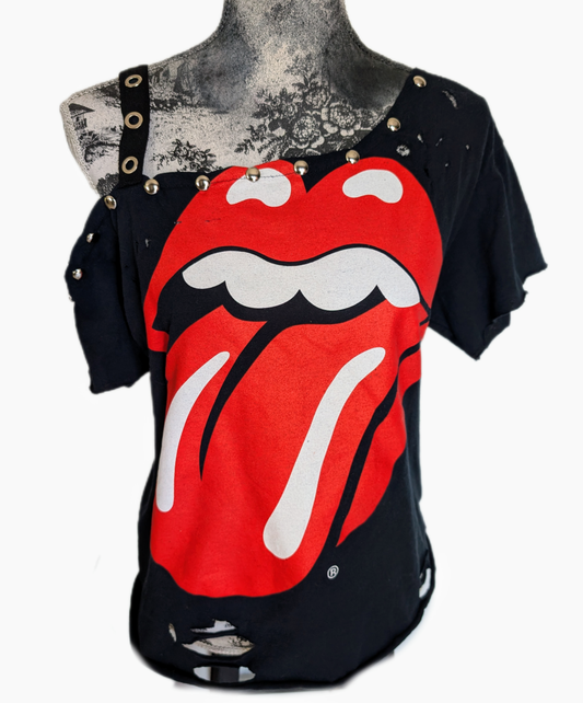 Reworked Rolling Stones tee- size L