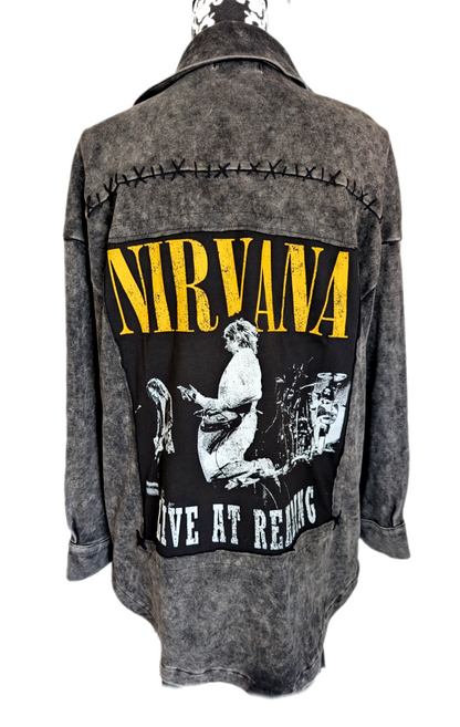 Nirvana Live at Reading Sweatshirt/ Shacket- womens M/L