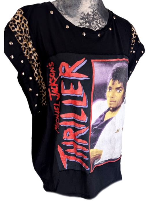 MJ THRILLER sleeveless reworked top - womens XL