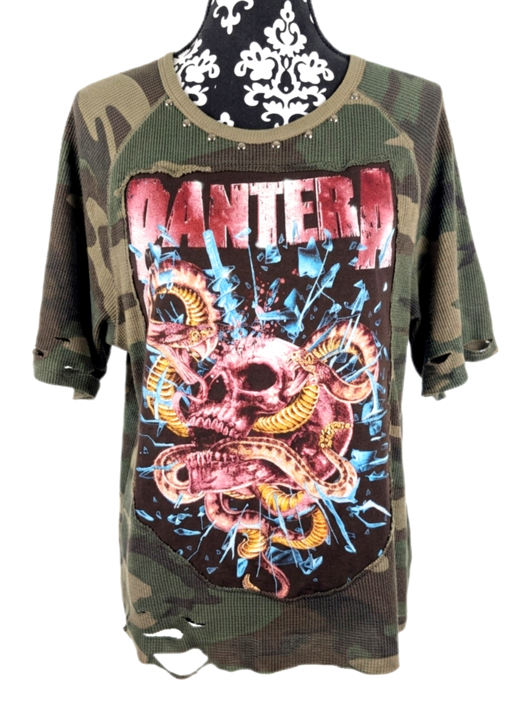 Womens camo thermal top with PANTERA - size XL