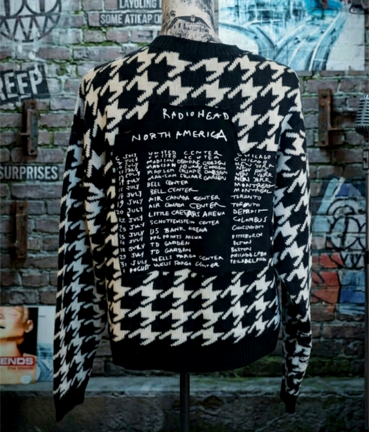 Womens RADIOHEAD knit sweater rework - size XL