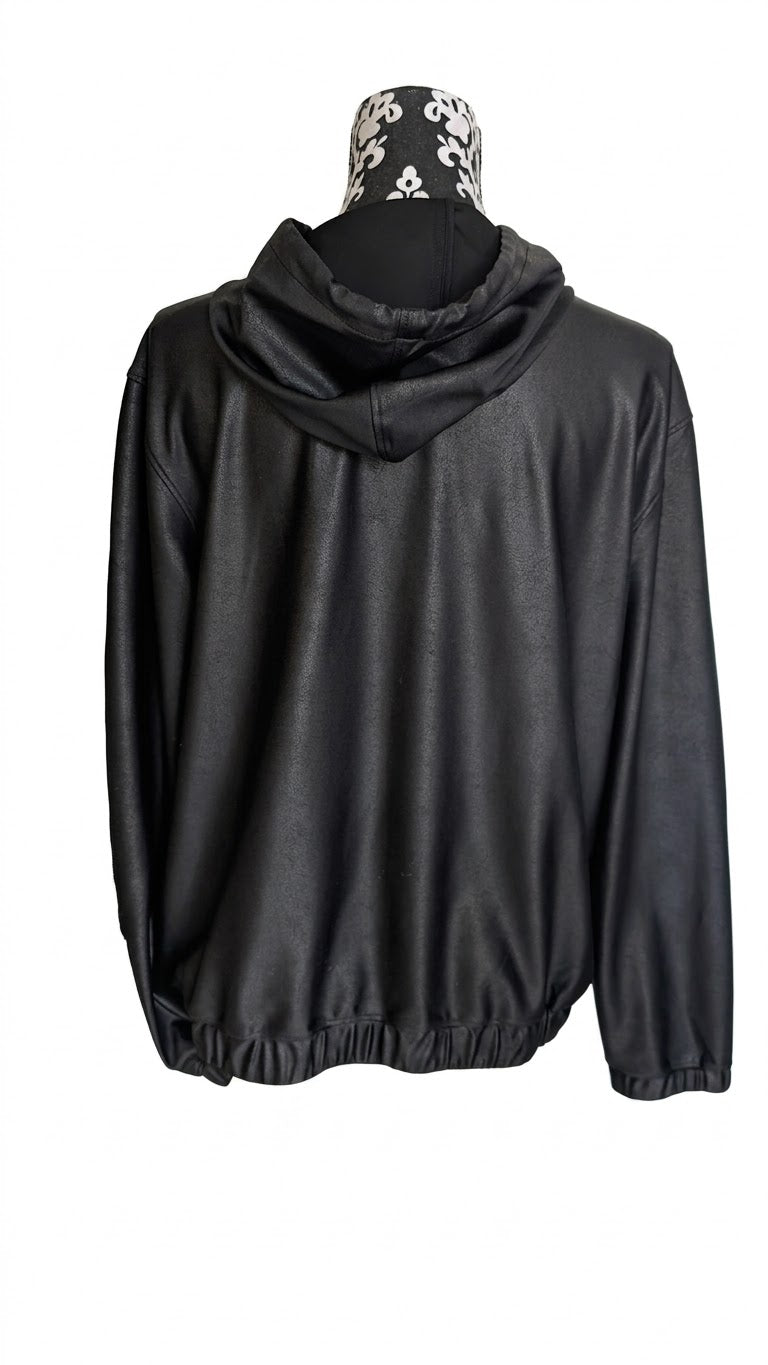 Womens NIN shiny hooded top- size L/ XL