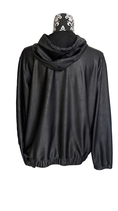 Womens NIN shiny hooded top- size L/ XL
