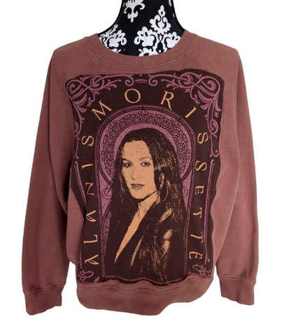 Womens upcycled ALANIS sweatshirt - size MED