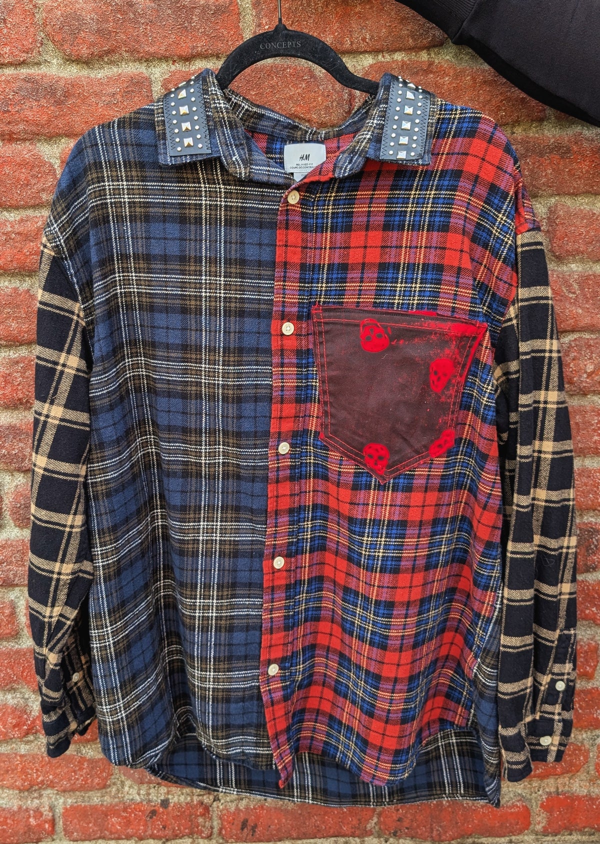 Gender neutral Nirvana Lyrics Flannel- Men's L/!womens XL