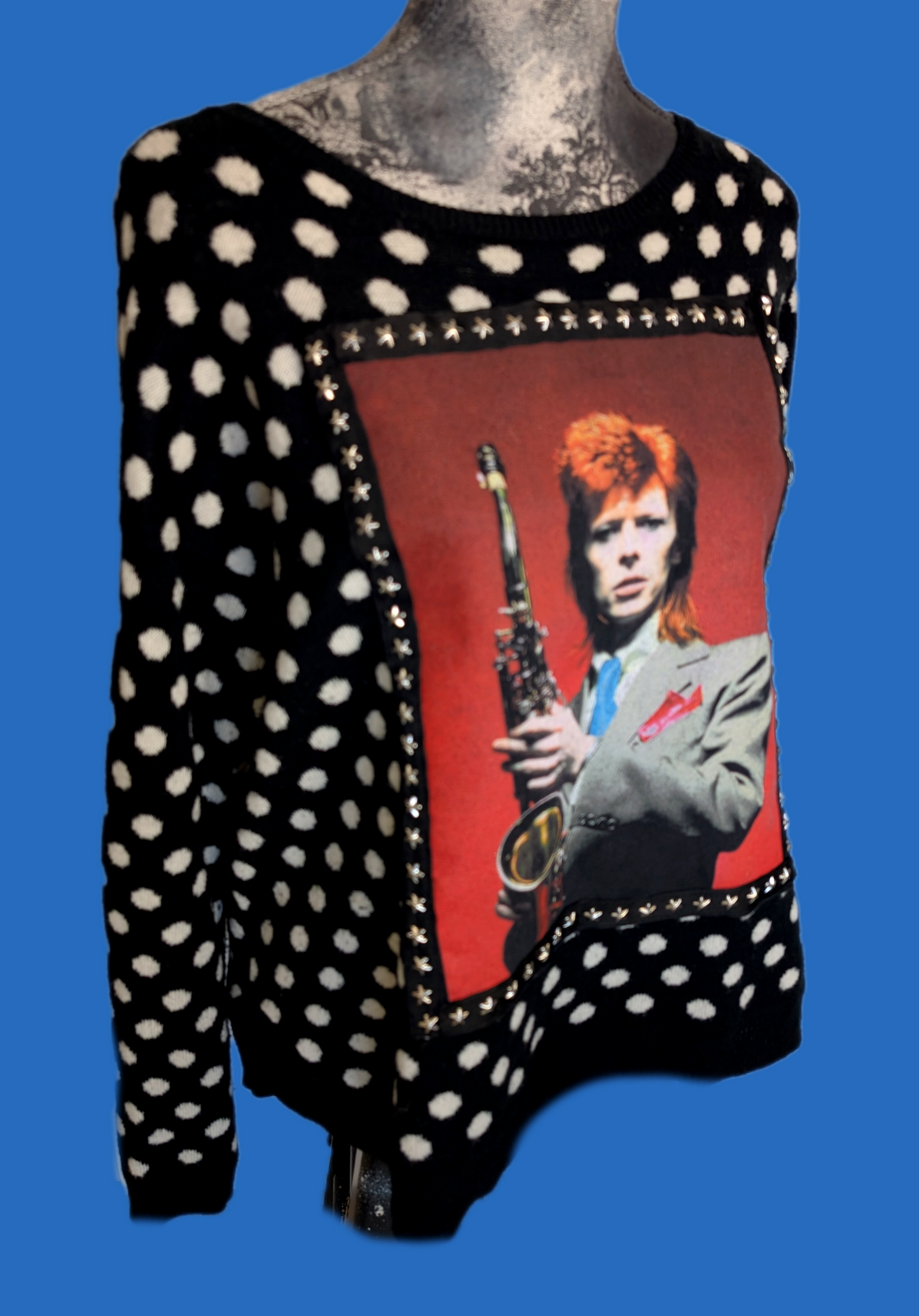 Womens Bowie Saxophone Sweater - size Large