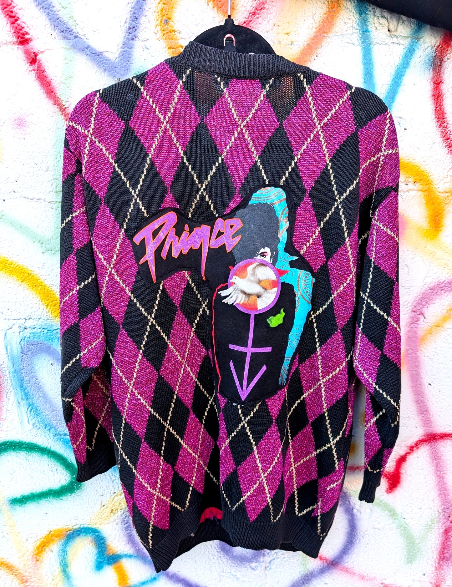 The Revolution vintage cardigan with PRINCE- womens L- XL fit